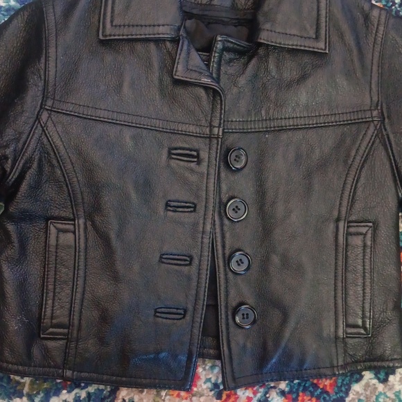 Real black leather toddler size jacket - Picture 2 of 6